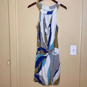 Stylish Multicolor Halter Dress